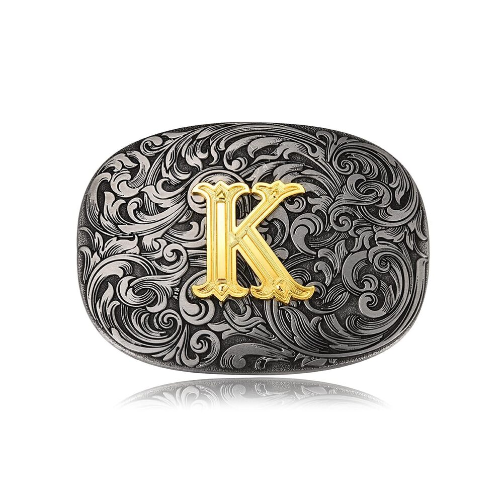 5909 Western Cowboy Belt Buckle Initial Letters ABCDEFG to Z Belt Buckle